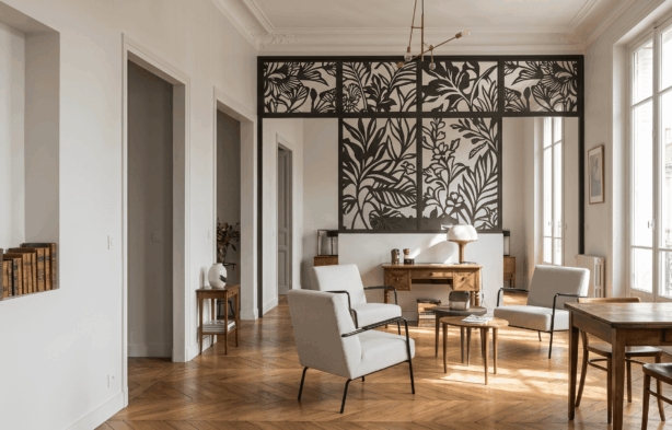 Salon dans le style casual chic