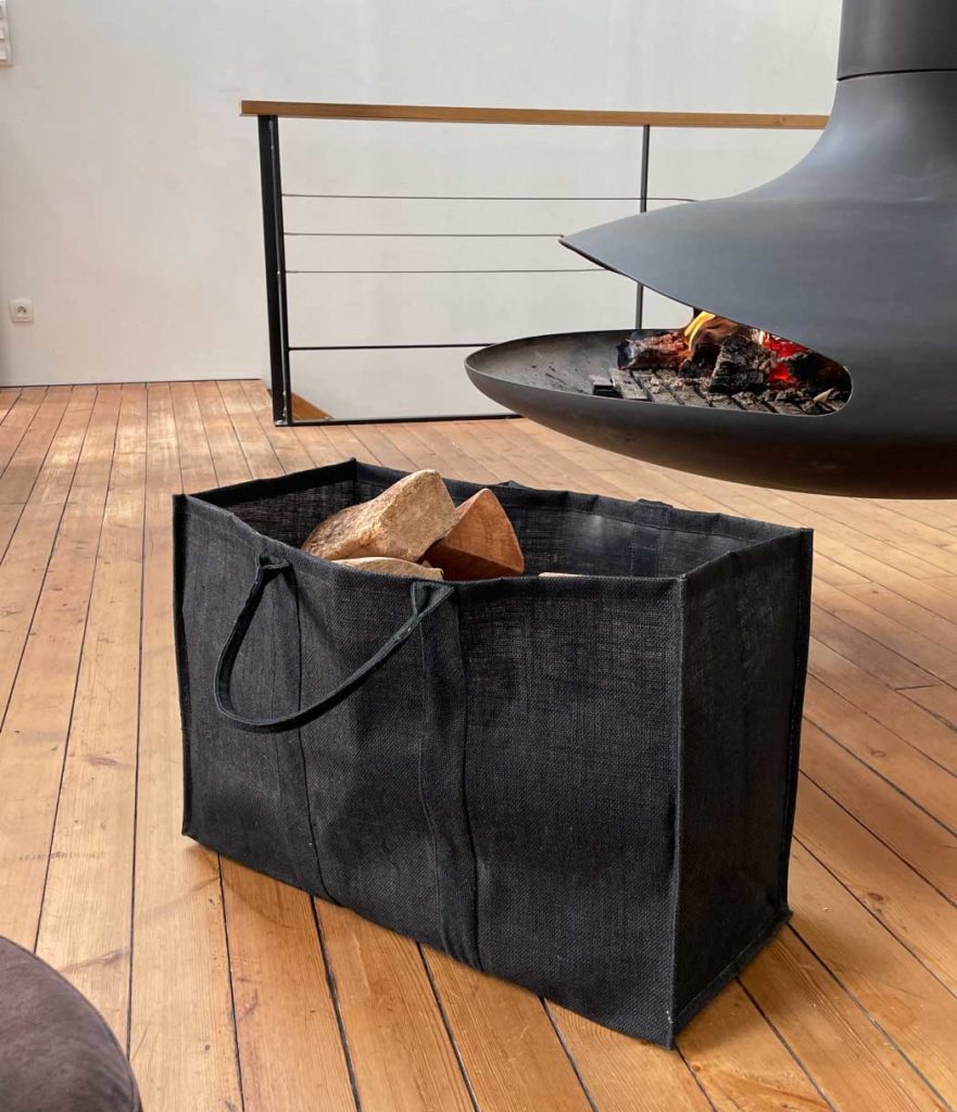 2 PIÈCES PANIER À Bûches Intérieur,Sac À Bûche Cheminée,Sac a Bois